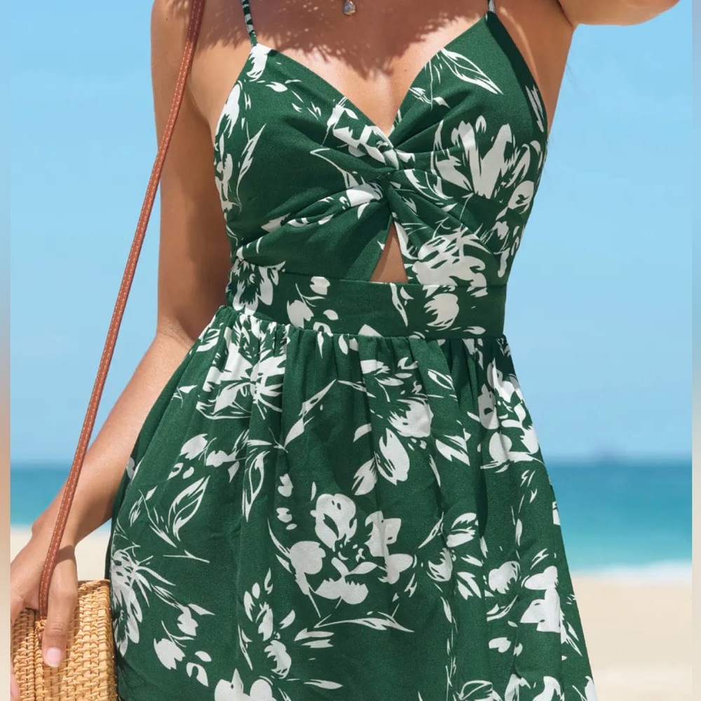 Floral Green Dress